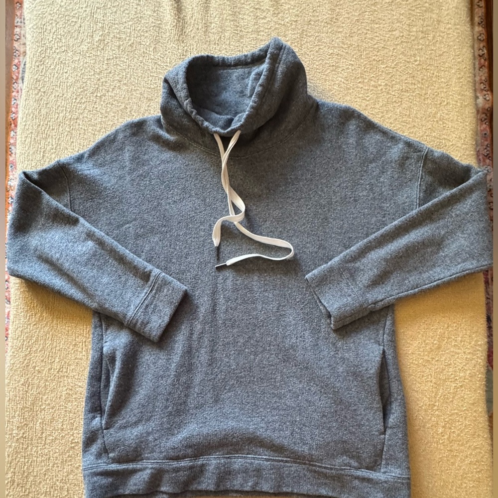 J. Crew Heather Gray Sweatshirt with White Accent
